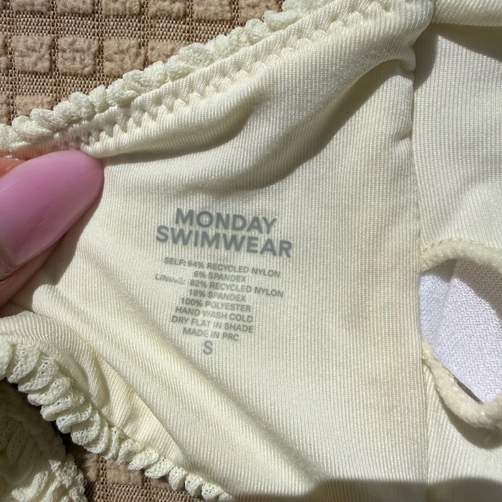 Monday Swimwear Costa Rica top CREAM crinkle (cover photo for reference)